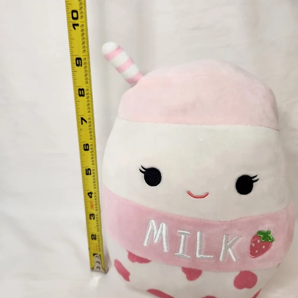 Squishmallows Amelie Strawberry Milk Food Squad Plush Toy Kellytoy 2022 Pink